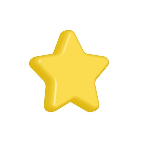 Premium Vector A D Yellow Star On White Background