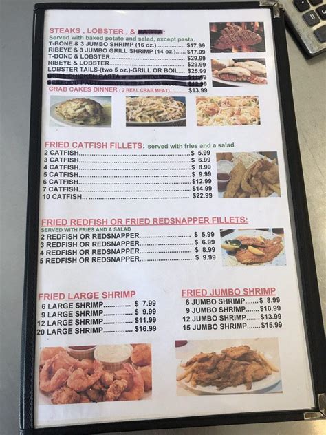 Menu at Baytown Seafood restaurant, Baytown, N Highway 146