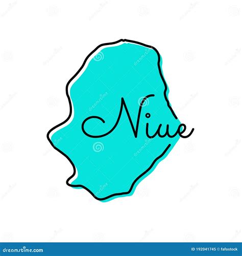 Niue Map Silhouette Vector Illustration Eps Cartoondealer