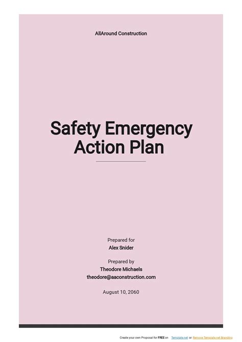 Safety Emergency Action Plan Template - Google Docs, Word, Apple Pages, PDF | Template.net