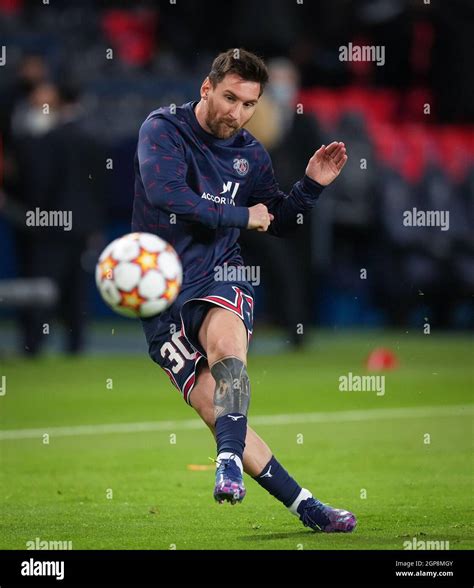 Paris France 28th Sep 2021 Lionel Messi Of Psg Pre Match During The