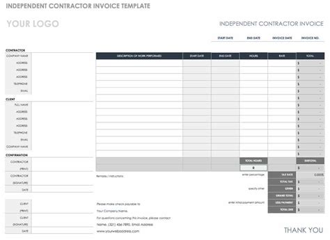 Subcontractor Invoice Sample HQ Printable Documents