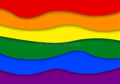 Lgbt Rainbow Flag With Wave Pattern Stock Vector Illustration Of