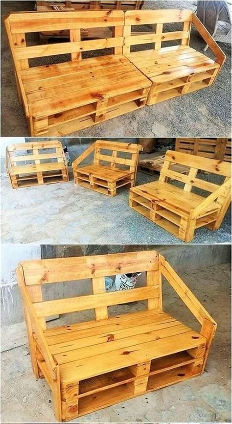 Muebles económicos de madera elaborados con pallets reutilizados