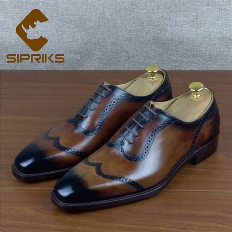 Sipriks Luxury Mens Crocodile Belly Skin Dress Shoes Italian Goodyear Welted Oxfords Boss