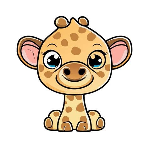 Giraffen Charakter Clipart Grafik Premium Vektor