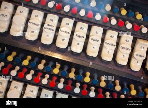 Detail Of The Console Keydesk Of An Electric Action Pipe Organ By E F