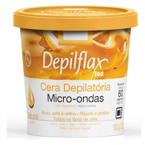 Cera Depilatória De Microondas - Cera Depilatória de Micro-ondas Natural Depilflax 100g | Shopee Brasil