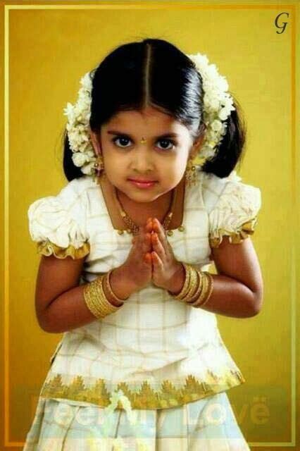 Kid In Kerala Traditional Dress Cute Beautiful Children Beautiful