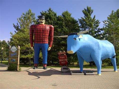 Paul Bunyan And Babe The Blue Ox In Bemidji Minnesota Babe The Blue