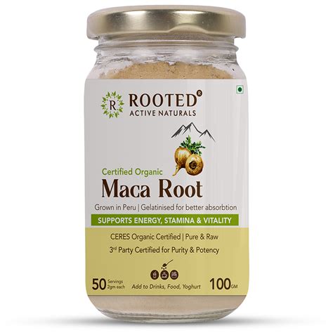 Organic Maca Root Powder Supplement Online Rooted Actives Rooted