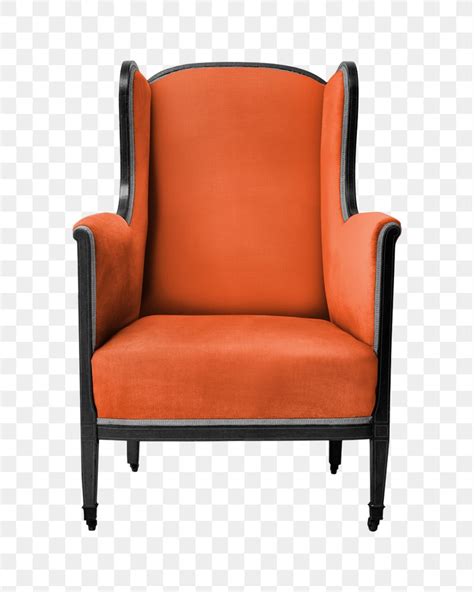 Orange Armchair Png Mockup Element Premium Rawpixel