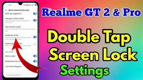 How To Double Tap To Screen Lock In Realme Gt Realme Gt Double