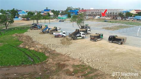 Amazing Ton Dump Trucks Unloading Stone Bulldozer D Px Spreading