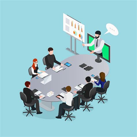 Online Conference Isometric Illustration Vector Art At Vecteezy