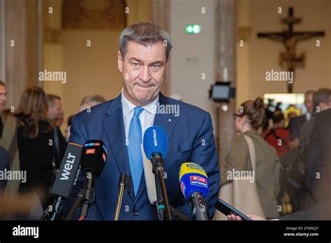 Munich Germany 31st Oct 2023 Ministerpräsident Markus Söder CSU