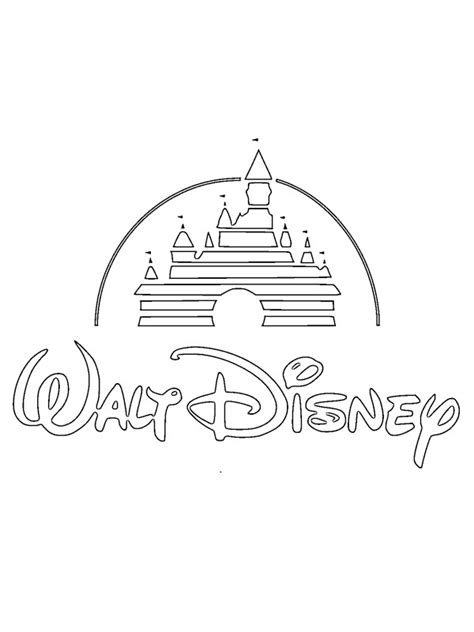 colouring page Walt Disney logo | coloringpage.ca