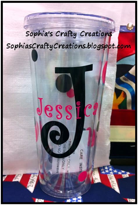 Sophia's Crafty Creations: Personalized Tumblers-Name, Initial, or Quote