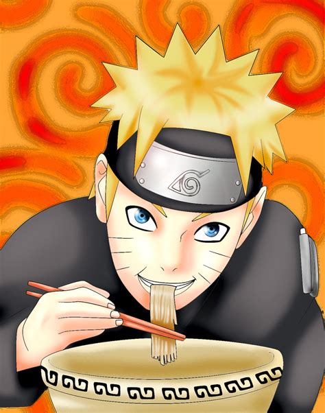 naruto eating ramen : colored by rakerumcr on DeviantArt