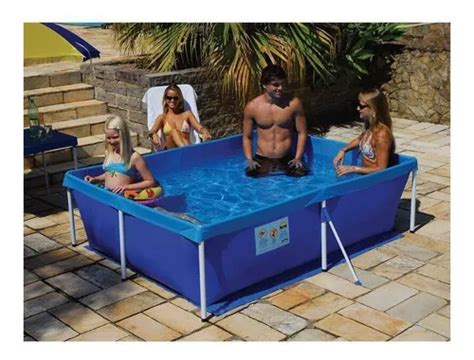 Piscina Estruturada Mor Pvc 2000l Retangular Azul MercadoLivre