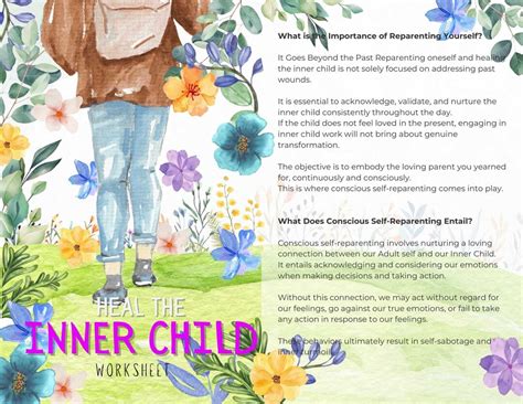 Inner Child Healing Worksheet Exercise Worksheet For Mental Health Pdf