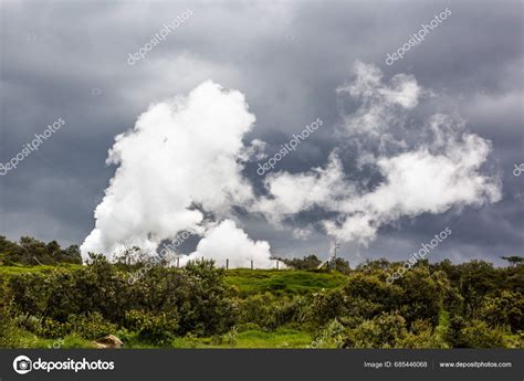 Steam Rising Olkaria Geothermal Power Station Hell S Gate National Park