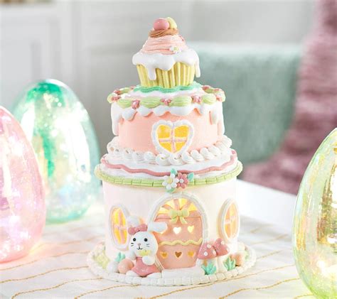 10 Illuminated Easter Layer Cake Cottage By Valerie QVC