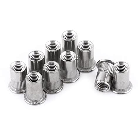 Buy Rpi Shop M3 Rivet Nut Flat Head Threaded Insert Nut Zinc