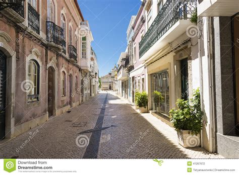 The Street In Historic Center Faro Portugal Stock Photo Image Of