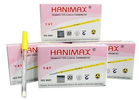 Hanimax Prismatic Type Clinical Thermometer At Rs 350 Box Haibowal