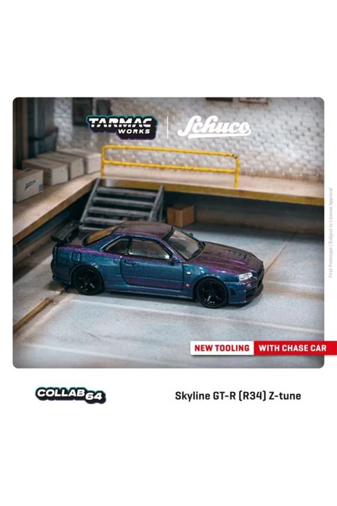 HOT WHEELS Tarmac x Schuco Model Araba Nissan Skyline GTR R Midnight Purple Mor Fiyatı