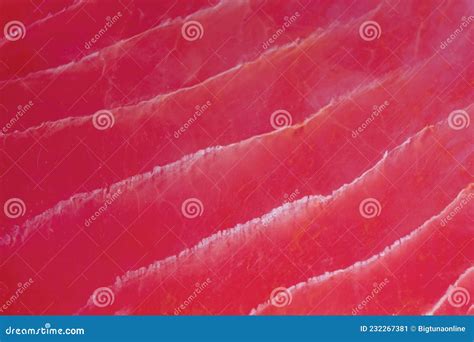 Macro Shot Yellow Fin Tuna Steak Background Fresh Rare Tuna Steak