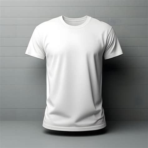 Maqueta De Camiseta En Blanco Png Sobre Fondo Gris Foto Premium