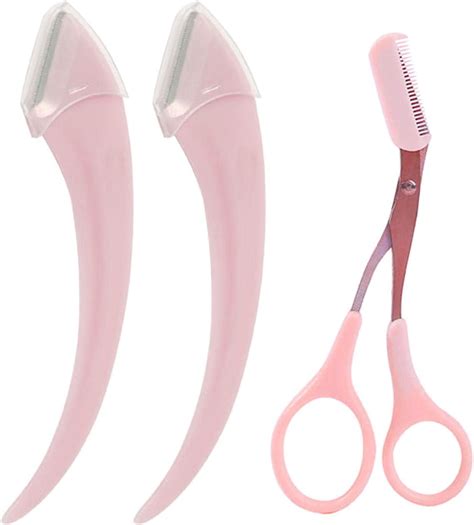 Eyebrow Trimmer Scissors With Comb Stainless Steel Eyelash Scissors Set