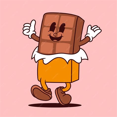 Premium Vector Chocolate Cartoon Character Cute Chocolate Character