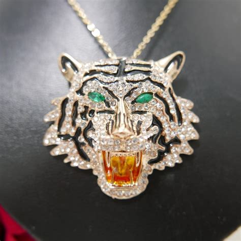 Kenneth Jay Lane Crystal Pave Set Tiger Brooch Pendant Catawiki