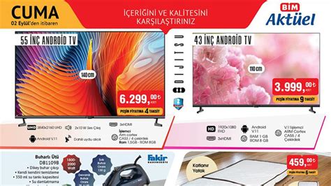 BİMde bu hafta 55 inç televizyon uygun fiyatıyla satışta BİM aktüel