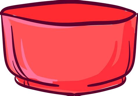 Pink Bowl Illustration Vector On White Background 13733240 Vector Art At Vecteezy