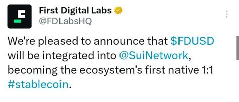 First Digital Revolutionizes Defi With Fdusd Integration On Sui Network