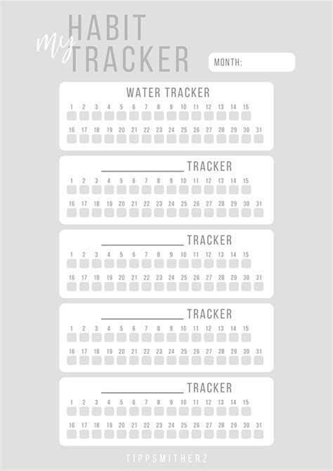 Tipps Mit Herz Habit Tracker Journal Printables Templates Daily