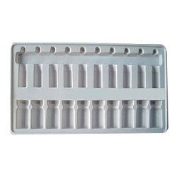 Rectangular HIPS Ampoule Trays Pattern Plain Feature Fine Finish