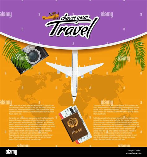 Vector 3d Realistic Travel And Tour Creative Poster Design With