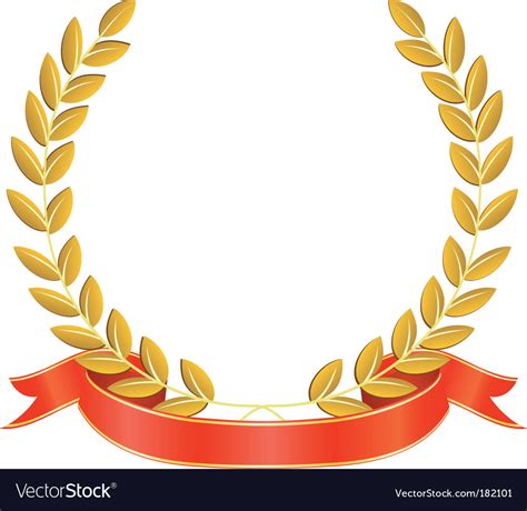 Laurel Wreath And Ribbon Royalty Free Vector Image