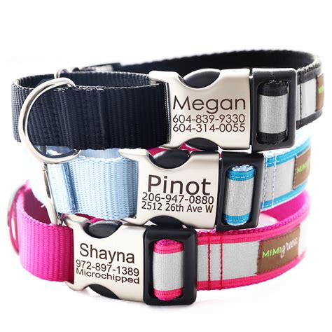 Personalized Reflective Martingale Dog Collar With Laser