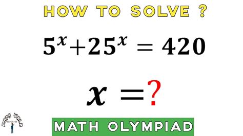 Math Olympiad How 🤔 To Solve Exponential Equation Fast And Easy Method