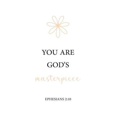 Premium Vector Encouraging Bible Verse You Are God S Masterpiece