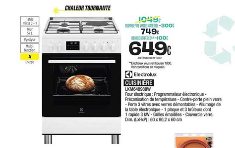 Promo Electrolux Cuisini Re Chez Blanc Brun Icatalogue Fr