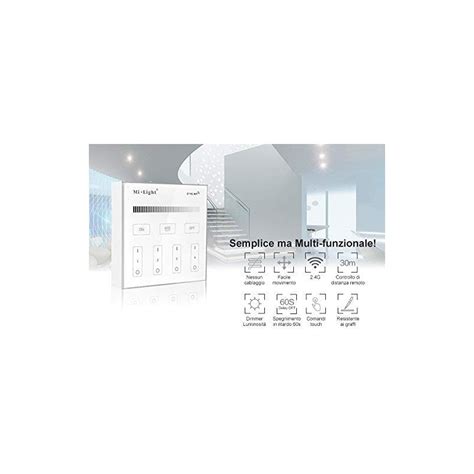 Controller Da Parete Touch Milight 2 4ghz 4zone Dimmer Monocolore M