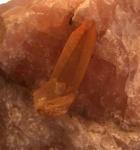 Orange Lemurian Seed Quartz Raw Bridge Crystals Keys Deep