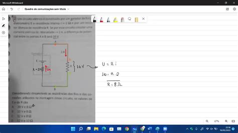 Um Circuito El Trico Constitu Do Por Um Gerador De For A Eletromotriz